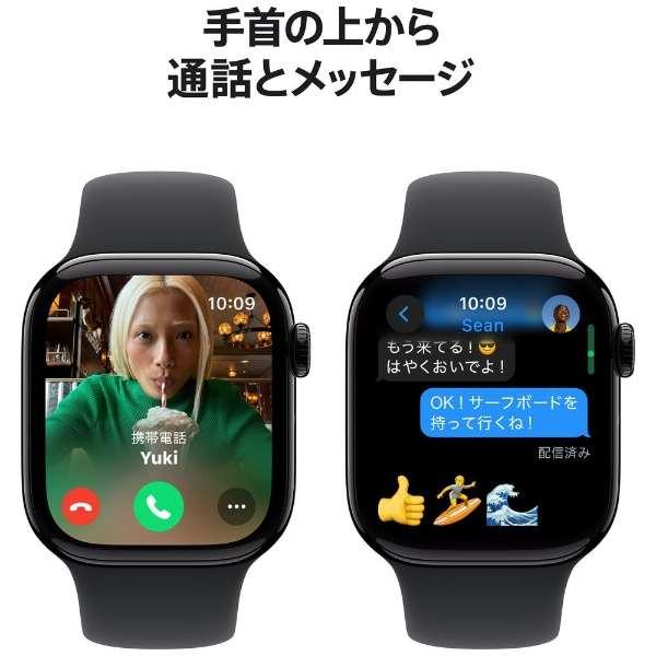 Apple Watch Series 10（GPSモデル）- 42mmジェットブラックアルミニウムケースとブラックスポーツバンド - M/L　MWWF3J/A 7