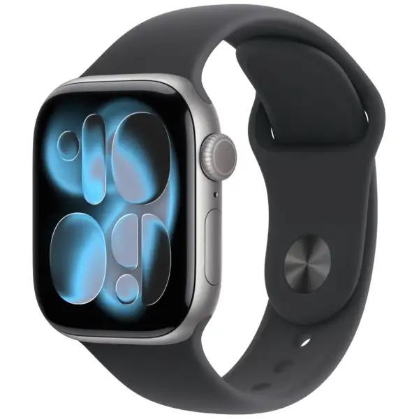 Apple Watch Series 11（GPSモデル）- 46mmスペースグレイアルミニウムケースとブラックスポーツバンド - S/M　MEV04J/A