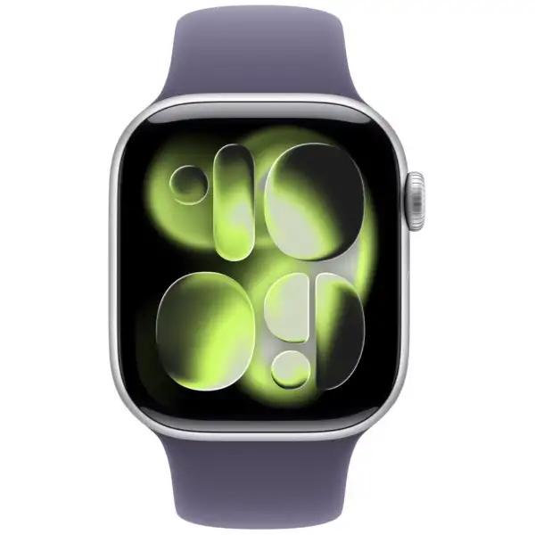 Apple Watch Series 11（GPS + Cellularモデル）- 46mmシルバーアルミニウムケースとパープルフォグスポーツバンド - M/L　MFCR4J/A 2