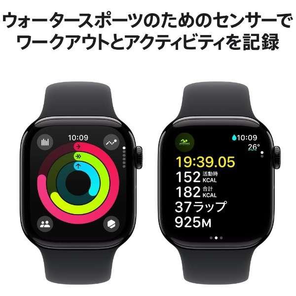 Apple Watch Series 10（GPSモデル）- 46mmジェットブラックアルミニウムケースとブラックスポーツバンド - M/L　MWWQ3J/A 4