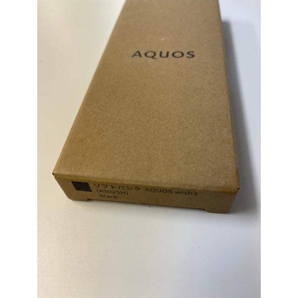AQUOS wish3 ブラック A302SH SIMフリー Softbank 白ロム スマートフォン  新品。未使用 4