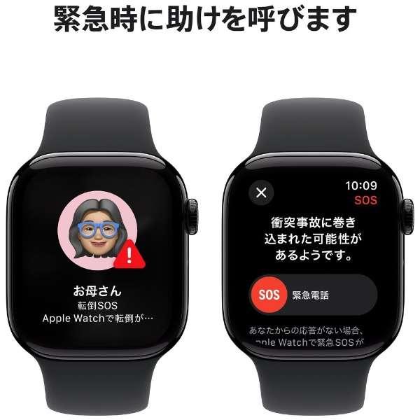 Apple Watch Series 10（GPS + Cellularモデル）- 46mmジェットブラックアルミニウムケースとブラックスポーツバンド - S/M　MWY33J/A 6
