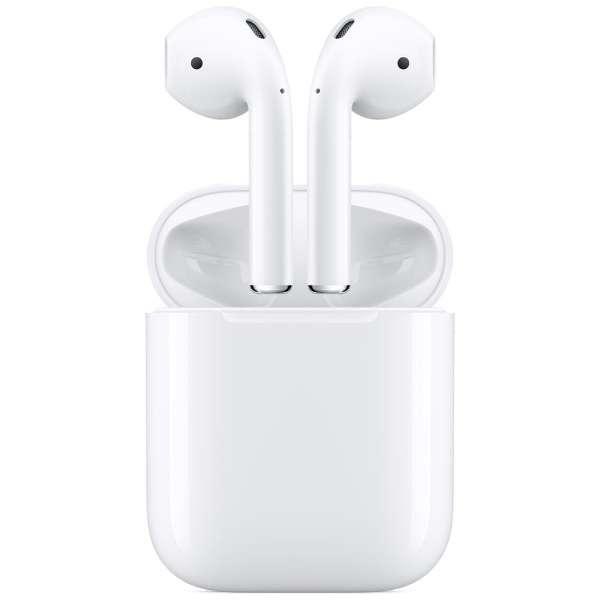 AirPods (エアーポッズ/第2世代) with Charging Case 2019年 新型 ブルートゥースイヤホン フルワイヤレス インナーイヤー型 MV7N2J/A