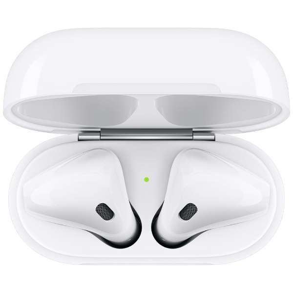 AirPods (エアーポッズ/第2世代) with Charging Case 2019年 新型 ブルートゥースイヤホン フルワイヤレス インナーイヤー型 MV7N2J/A 2