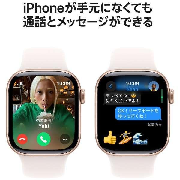 Apple Watch Series 10（GPS + Cellularモデル）- 42mmローズゴールドアルミニウムケースとライトブラッシュスポーツバンド - M/L　MWXA3J/A 6