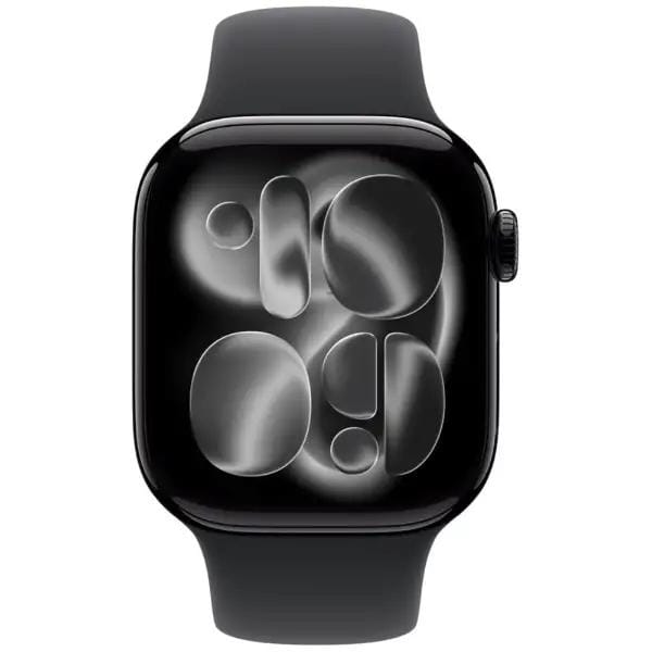 Apple Watch Series 11（GPSモデル）- 42mmジェットブラックアルミニウムケースとブラックスポーツバンド - M/L　MEQU4J/A