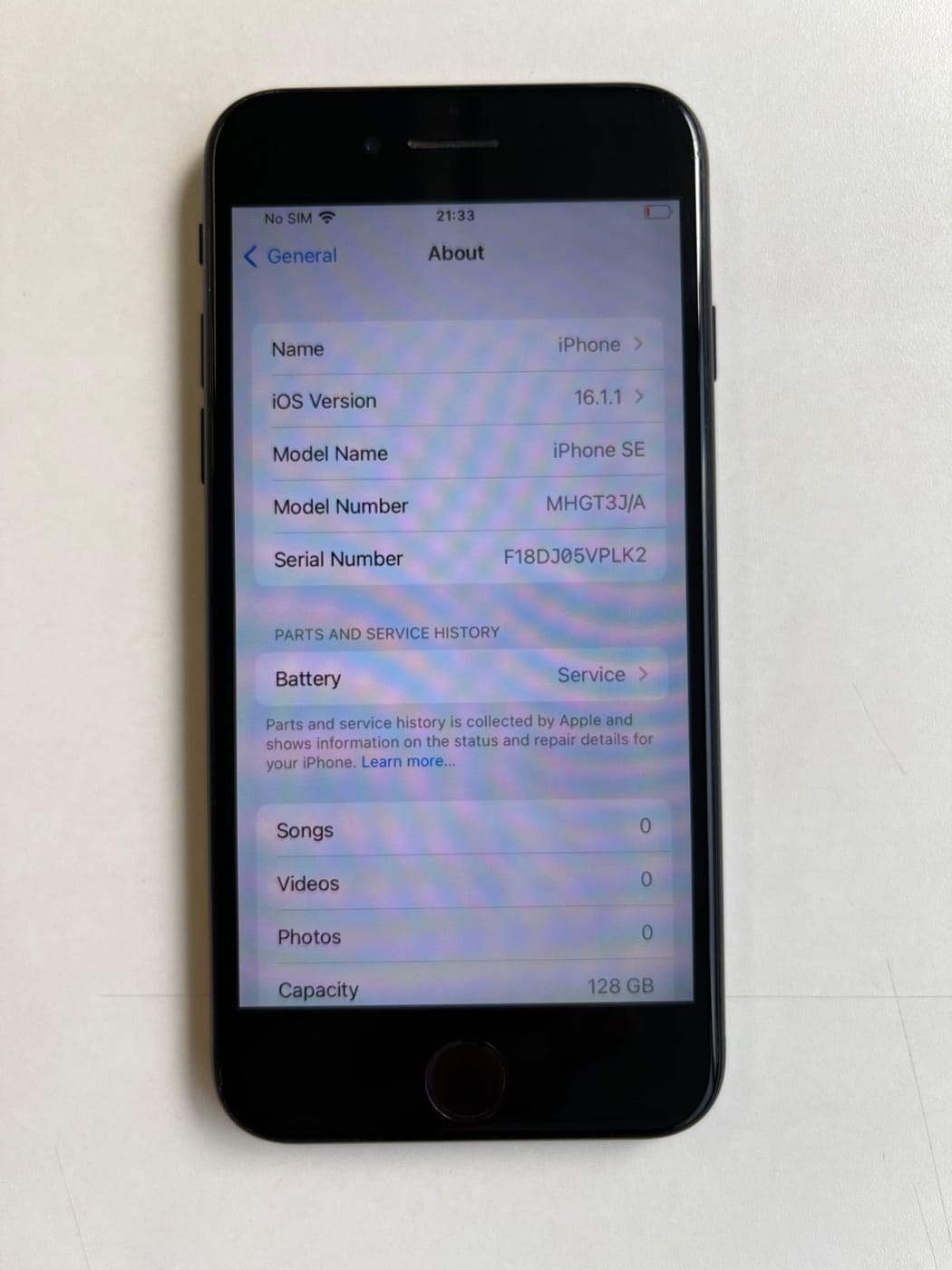 美品 iPhone SE (第2世代) 128GB ブラック バッテリー85% MHGT3J/A - 1270 3