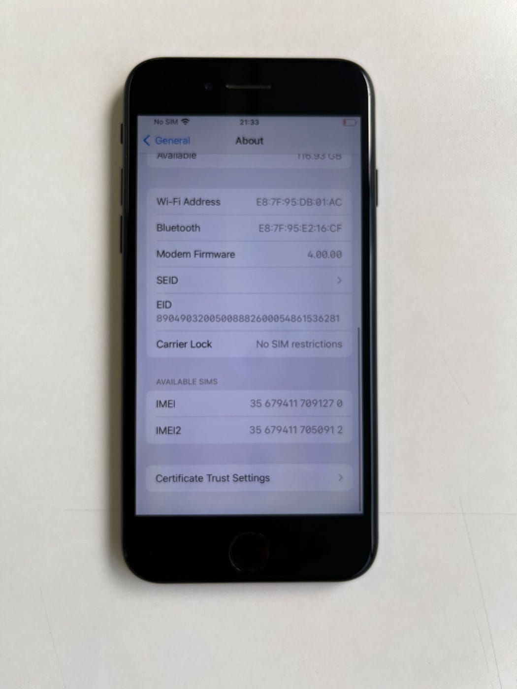 美品 iPhone SE (第2世代) 128GB ブラック バッテリー85% MHGT3J/A - 1270 4