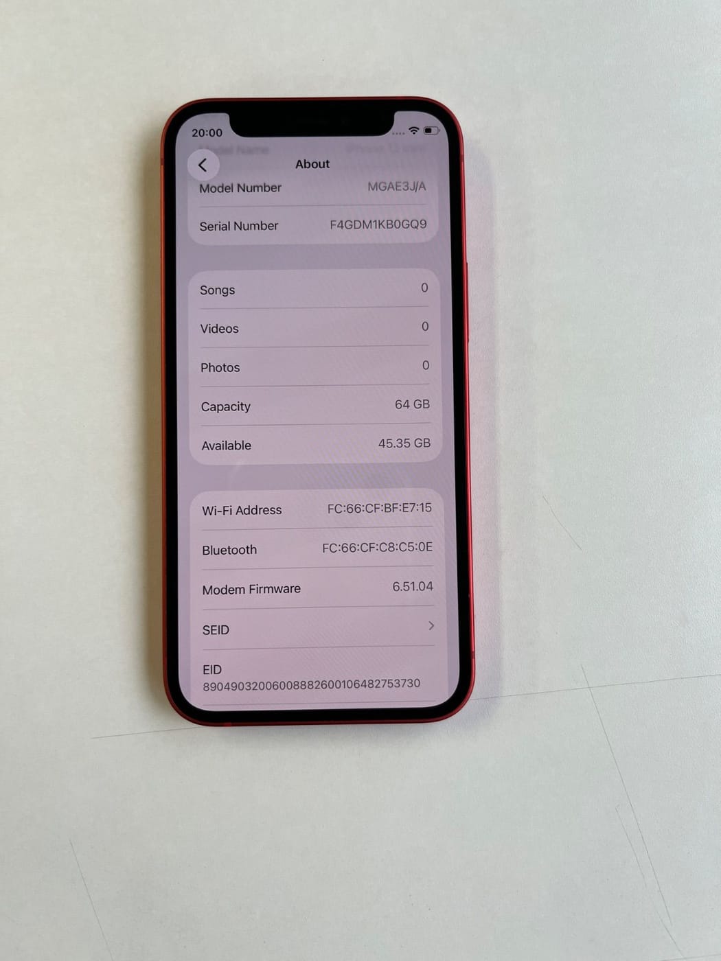 美品 iPhone 12 mini 64GB (PRODUCT)RED バッテリー86% MGAE3J/A - 8531 4