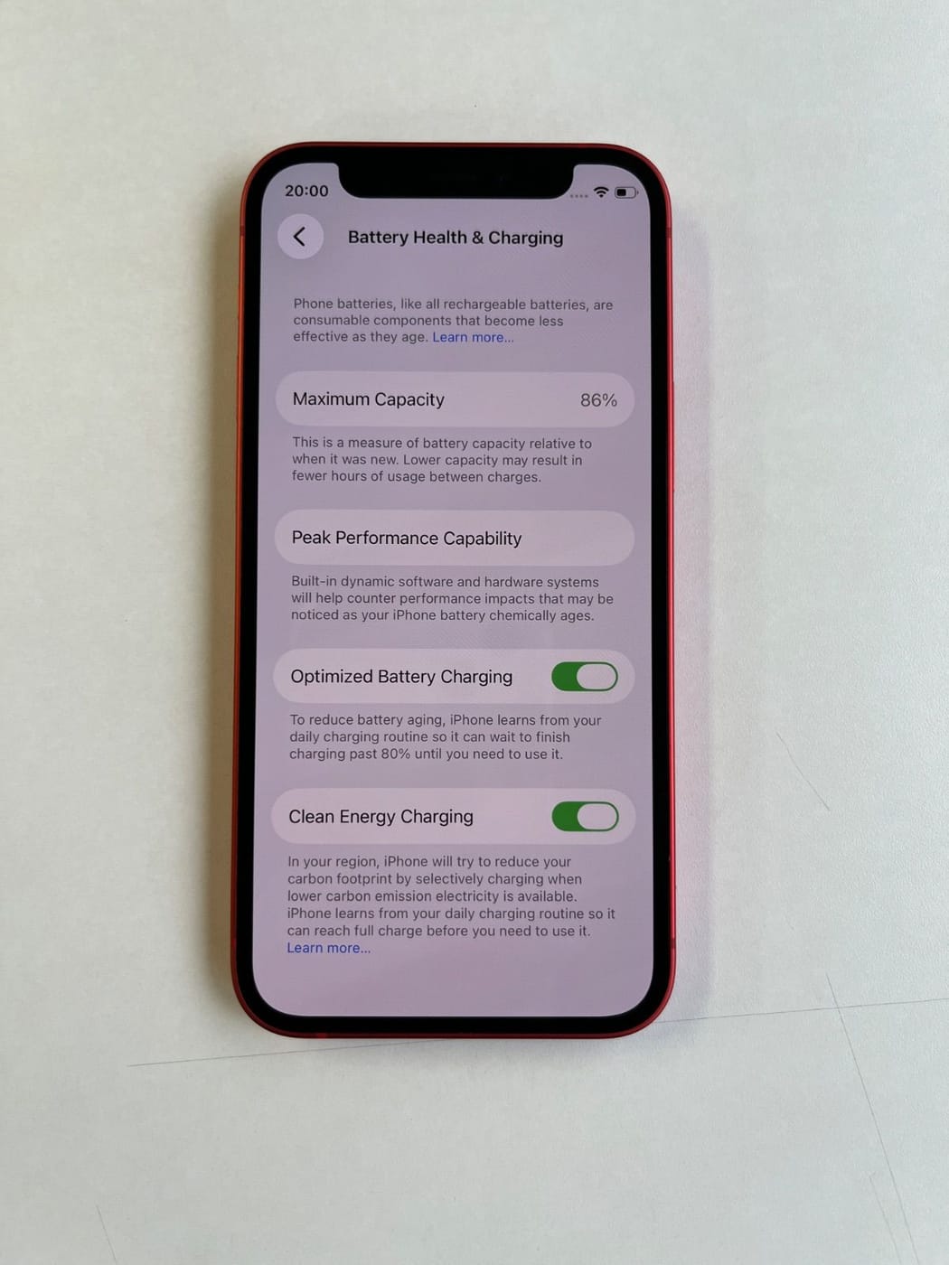 美品 iPhone 12 mini 64GB (PRODUCT)RED バッテリー86% MGAE3J/A - 8531 5