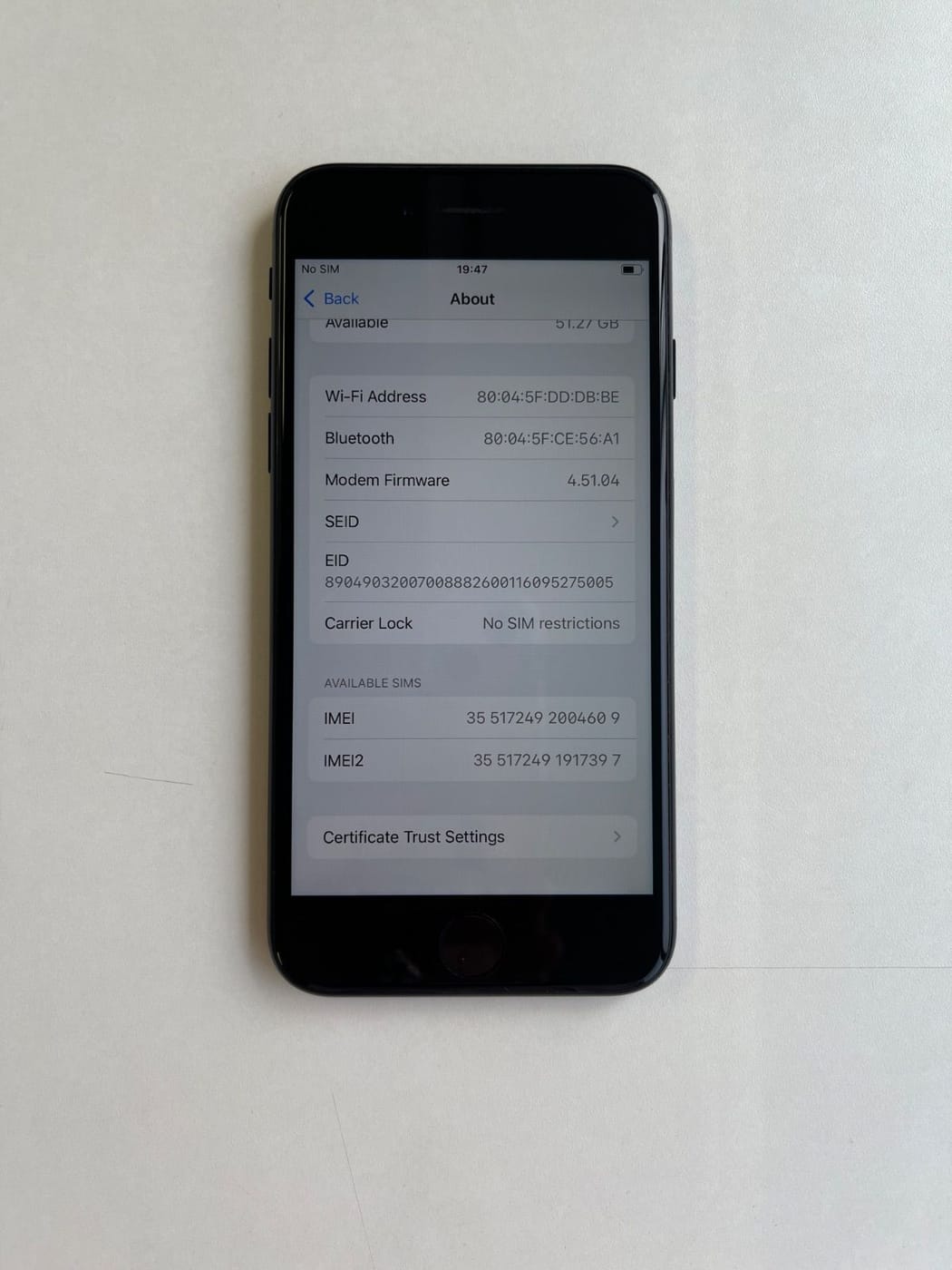 美品 iPhone SE (第3世代) 64GB ミッドナイト バッテリー90% MMYC3J/A - 4609 4