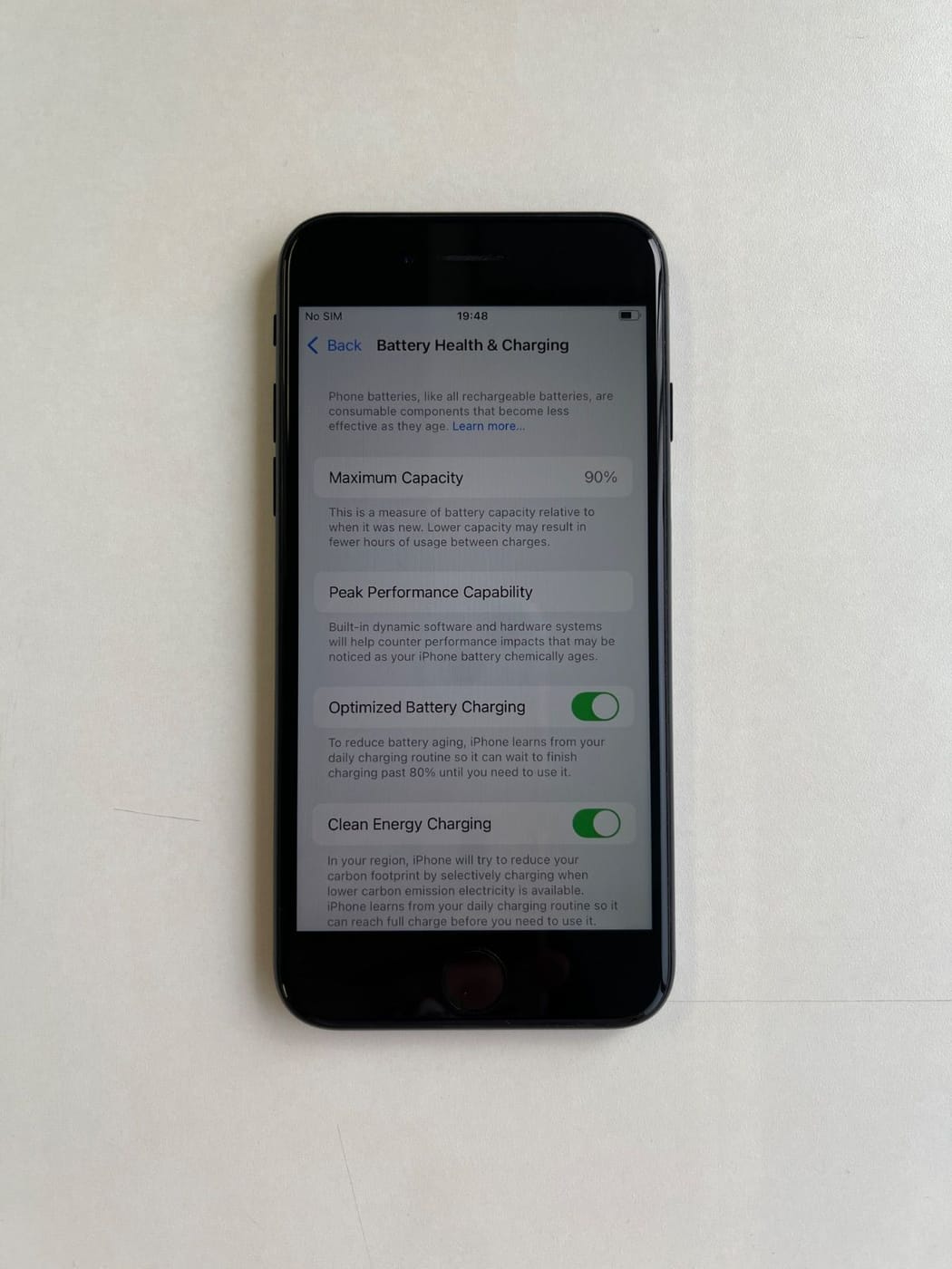 美品 iPhone SE (第3世代) 64GB ミッドナイト バッテリー90% MMYC3J/A - 4609 5