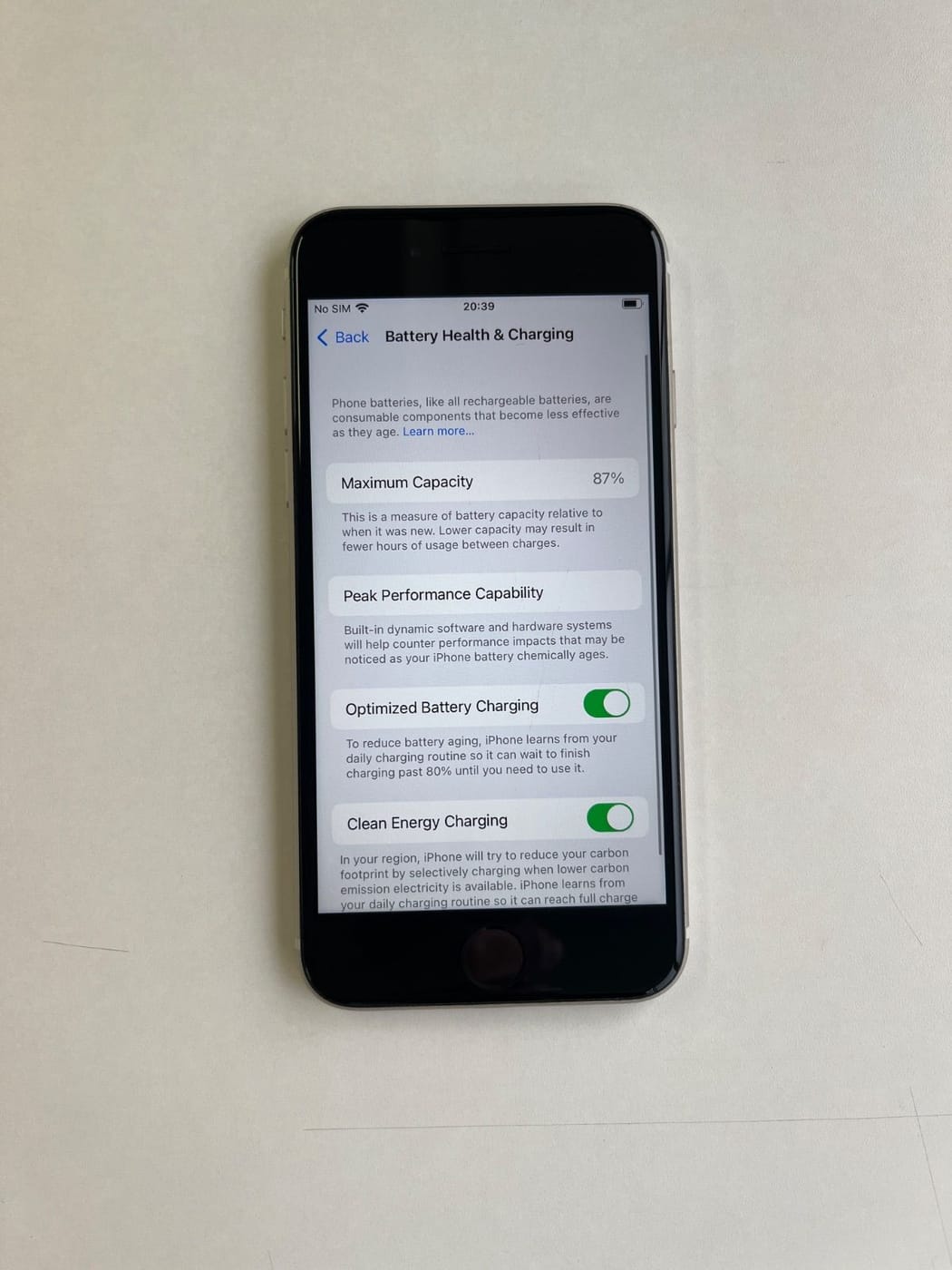 美品 iPhone SE (第3世代) 64GB スターライト バッテリー87% MMYD3J/A - 7363 5