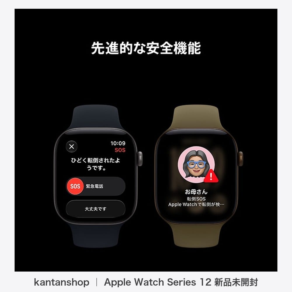 Apple Watch Series 12（GPSモデル）- 42mmスペースグレイアルミニウムケースとネイビーブルースポーツバンド - M/L　MJE94X/A 4