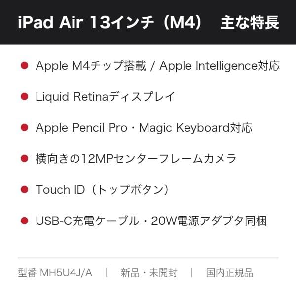 Apple Wi-Fi iPad Air 13インチ（M4） 256GB スペースグレイ MH5U4J/A 6