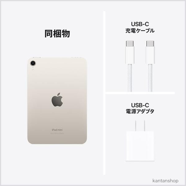 Apple Wi-Fi iPad mini（A17 Pro） 128GB スターライト MXN83J/A 5