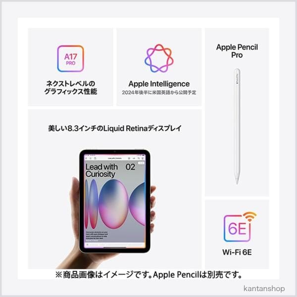 Apple Wi-Fi iPad mini（A17 Pro） 256GB スペースグレイ MXNA3J/A 4